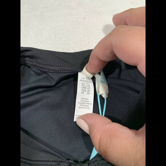 NEW‎ Sea Level Front Zip One-Piece Swimsuit in Black [ 12 US ] - Picture 8 of 12